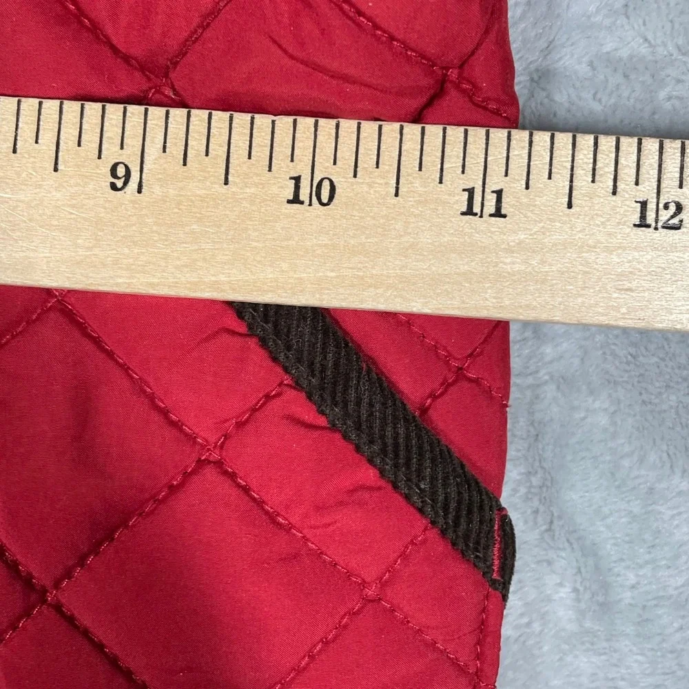 Ralph Lauren Quilted Barn Jacket Red Corduroy Collar Baby Toddler 6M